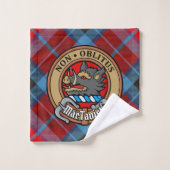 Clan MacTavish Crest over Tartan Bad Handdoek (Wasdoekje)