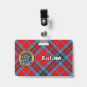 Clan MacTavish Crest over Tartan Badge (Voorzijde met clip)