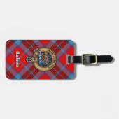 Clan MacTavish Crest over Tartan Bagagelabel (Voorkant horizontaal)