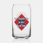 Clan MacTavish Crest over Tartan Blikvorm Glas (Achterkant)