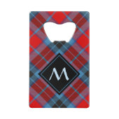 Clan MacTavish Crest over Tartan Creditkaart Flessenopener (Voorkant)