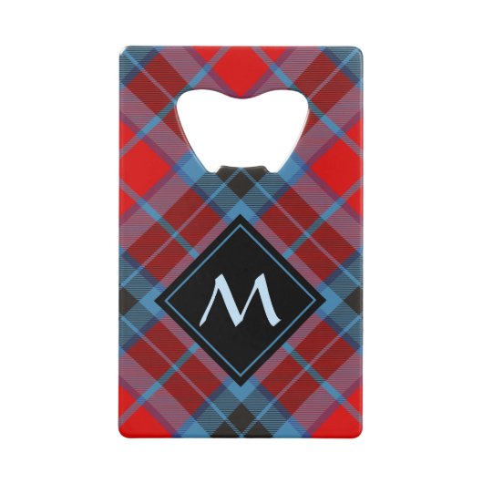 Clan MacTavish Crest over Tartan Creditkaart Flessenopener (Voorkant)