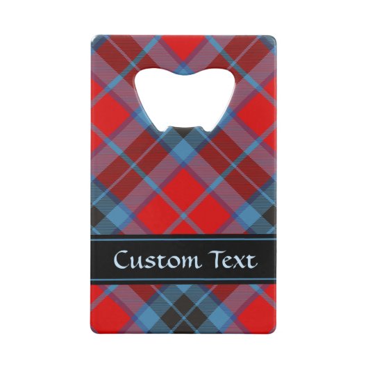 Clan MacTavish Crest over Tartan Creditkaart Flessenopener (Achterkant)