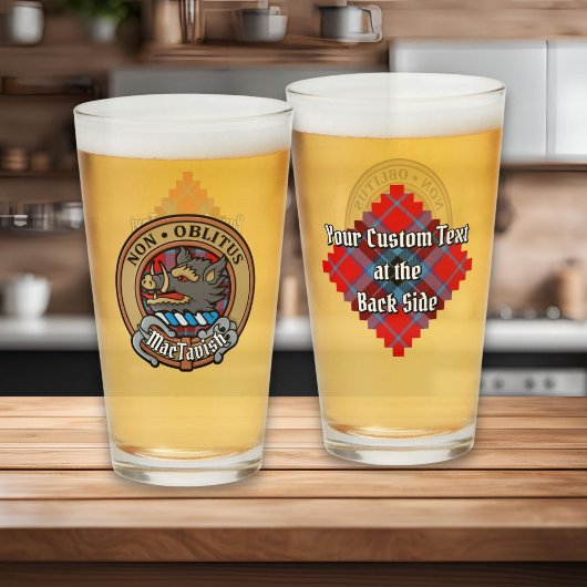 Clan MacTavish Crest over Tartan Glas
