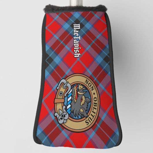 Clan MacTavish Crest over Tartan Golfheadcover (Draai 90)