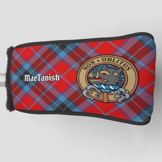Clan MacTavish Crest over Tartan Golfheadcover (Voorkant)