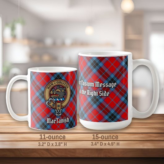 Clan MacTavish Crest over Tartan Koffiemok