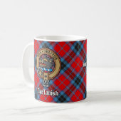 Clan MacTavish Crest over Tartan Koffiemok (Voorkant links)