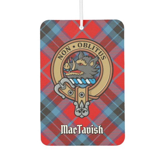 Clan MacTavish Crest over Tartan Luchtverfrisser (Voorkant)