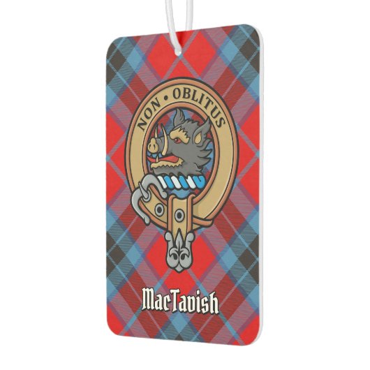 Clan MacTavish Crest over Tartan Luchtverfrisser (Links)