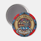 Clan MacTavish Crest over Tartan Magneet (Voorkant / Achterkant)