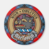 Clan MacTavish Crest over Tartan Magneet (Voorkant)