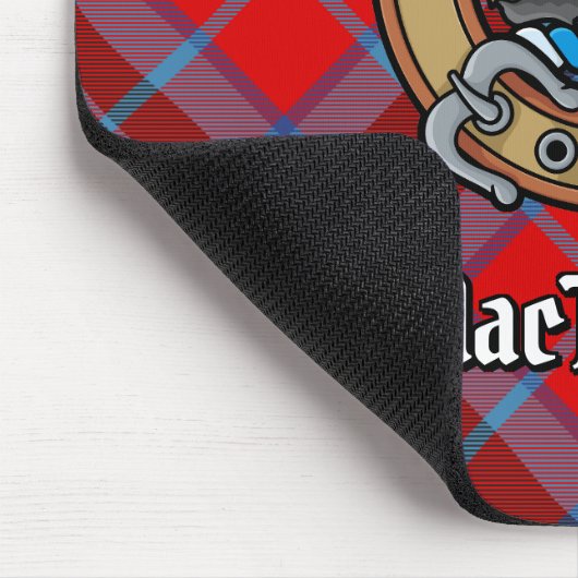 Clan MacTavish Crest over Tartan Muismat (Hoek)