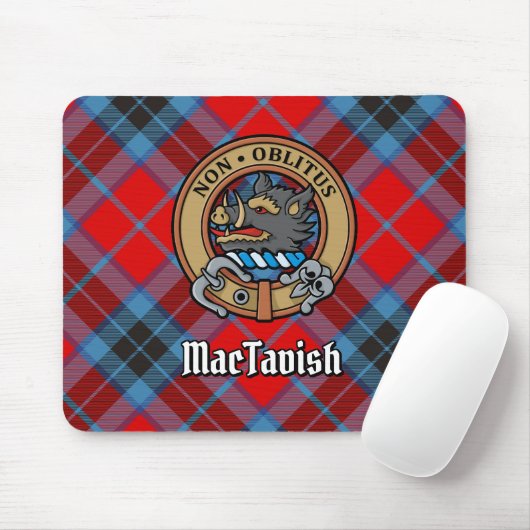 Clan MacTavish Crest over Tartan Muismat (Met muis)