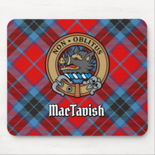 Clan MacTavish Crest over Tartan Muismat