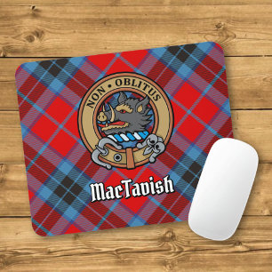 Clan MacTavish Crest over Tartan Muismat