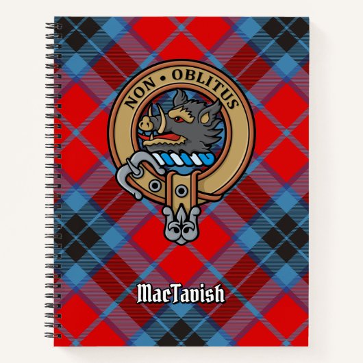 Clan MacTavish Crest over Tartan Notitieboek (Voorkant)