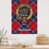 Clan MacTavish Crest over Tartan Poster (Keuken)