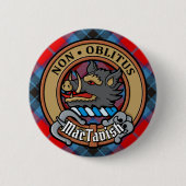 Clan MacTavish Crest over Tartan Ronde Button 5,7 Cm (Voorkant)