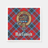 Clan MacTavish Crest over Tartan Servet (Voorkant)