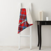 Clan MacTavish Crest over Tartan Sherpa Deken (In situ)