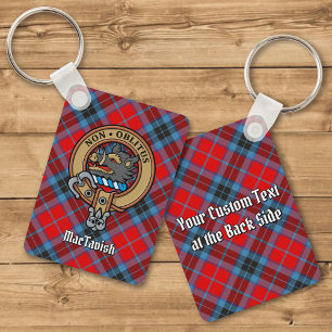 Clan MacTavish Crest over Tartan Sleutelhanger