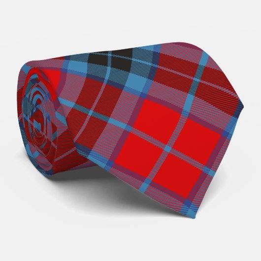 Clan MacTavish Crest over Tartan Stropdas (Opgerold)