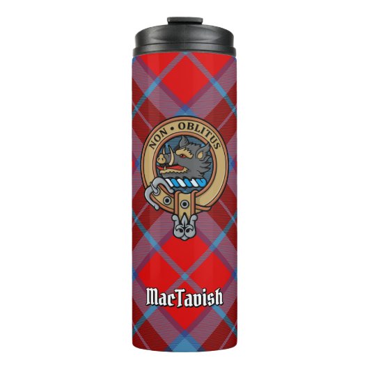 Clan MacTavish Crest over Tartan Thermosbeker (Voorkant)