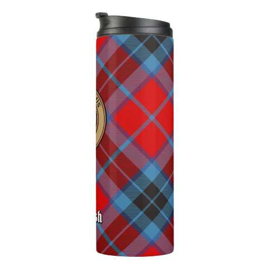 Clan MacTavish Crest over Tartan Thermosbeker (Geroteerd rechts)