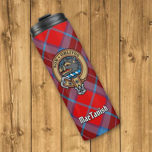 Clan MacTavish Crest over Tartan Thermosbeker