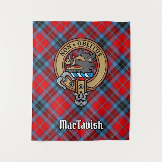 Clan MacTavish Crest over Tartan Wandkleed (Voorkant)