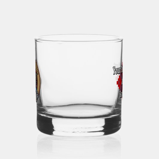 Clan MacTavish Crest over Tartan Whisky Glas (Links)