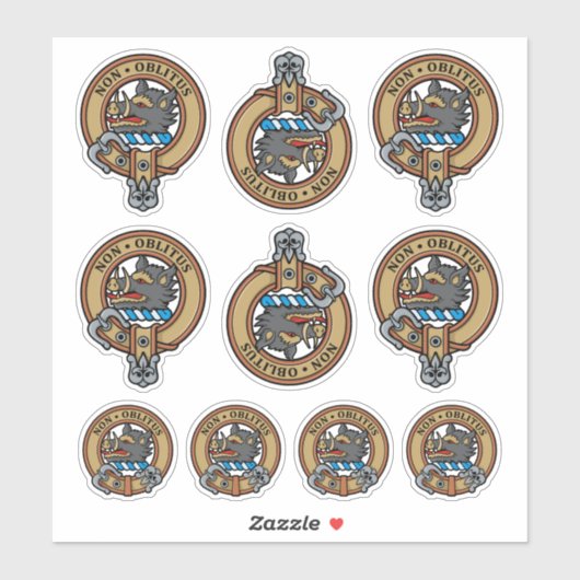 Clan MacTavish Crest Sticker Set (Vel)