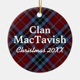 Clan MacTavish Scottish Tartan Keramisch Ornament