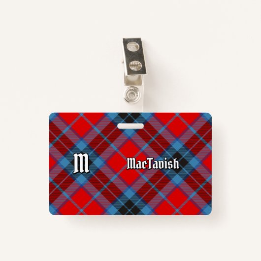 Clan MacTavish Tartan Badge (Voorkant met clip)