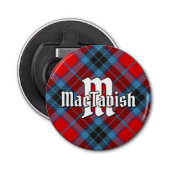 Clan MacTavish Tartan Button Flesopener (Voorkant)