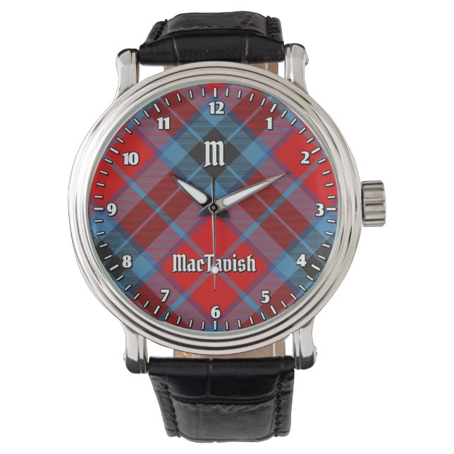 Clan MacTavish Tartan Horloge (Voorkant)