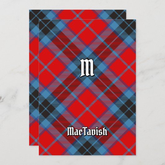 Clan MacTavish Tartan Kaart (Voorkant / Achterkant)