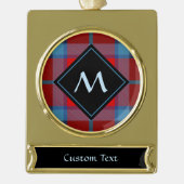 Clan MacTavish Tartan Verguld Banner Ornament (Voorkant)