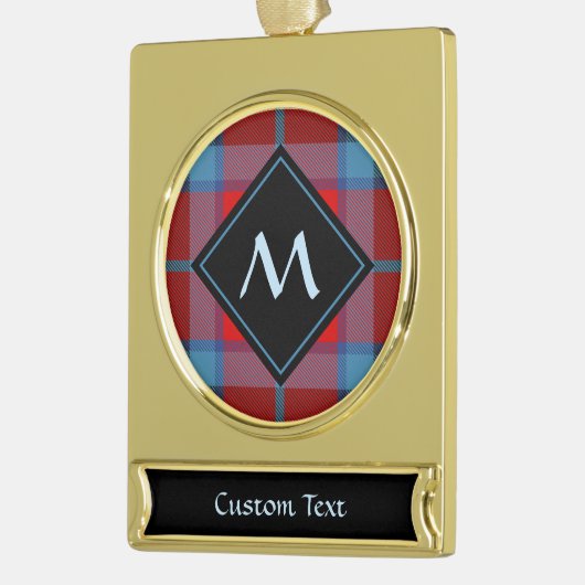 Clan MacTavish Tartan Verguld Banner Ornament (Links)