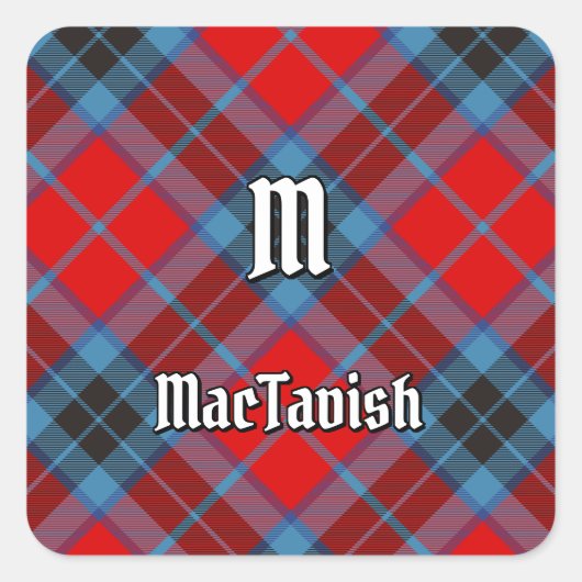 Clan MacTavish Tartan Vierkante Sticker (Voorkant)