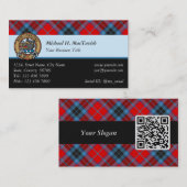 Clan MacTavish Tartan Visitekaartje (Voorkant / Achterkant)