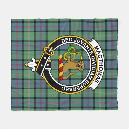 Clan MacThomas Ancient Tartan Pset Fleece Deken (Voorkant (Horizontaal))