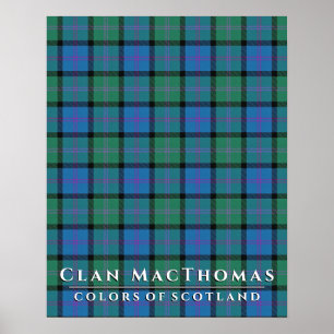 Clan MacThomas Colors of Scotland 2 Tartan Pset Poster