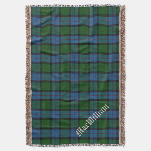Clan MacWilliam Tartan Pset Custom Throw Blanket Deken (Voorkant Verticaal)