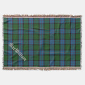 Clan MacWilliam Tartan Pset Custom Throw Blanket Deken (Voorkant)