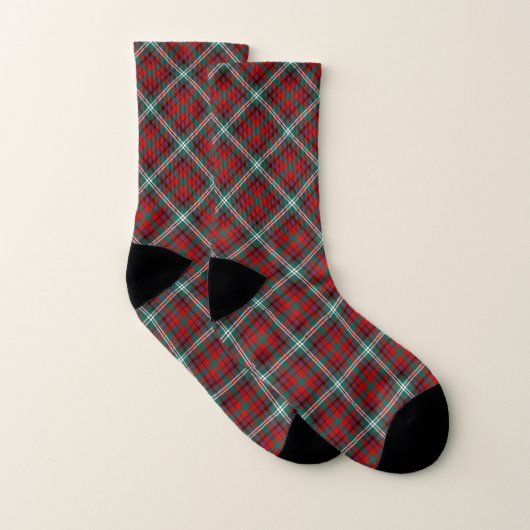 Clan Maguire Tartan Pattern Red Irish Plaid Sokken (Paar)