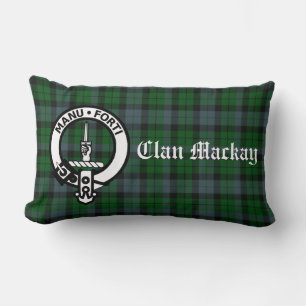 Clan makreel Tartan Crest Lumbar Pillow Kussen