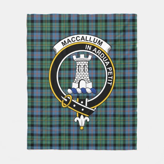 Clan Malcolm Ancient Tartan Pset Fleece Deken (Voorkant)