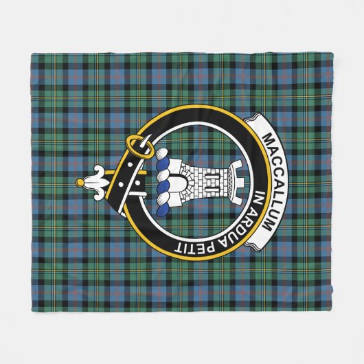 Clan Malcolm Ancient Tartan Pset Fleece Deken (Voorkant (Horizontaal))